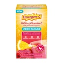 Emergen- C Zero Sugar 1000 mg Vitamin C Powder untuk Daily Imune Dukung Caffeine Free Vitamin C Suplemen dengan Zinc dan Manganese, B Vitamins dan Electrolites, Raspberry Lemonade Flavor - 36 Count