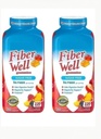Fiber Well Sugar Free Gummies Suplemen, Peach, Strawberry dan Berry Flavared (2 Botol, Bebas Gula)