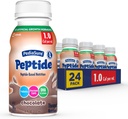 PediaSure Peptide 1.0 Cal, 24 Count, Complete, Balanced Nutition for Kids with GI Conditions, Peptide- Based Formula, with 7g Protein and Pregitive, for Oral or Tube Feeding, Chocolate, 8- FOz Bottle