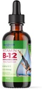 LIQUIDHEALTH Vitamin B12 Methylcobalamin Liquid Drops with Sublinual Hydroxocobalamin - Boost Energy, Dukung Immune System, Improve Memory & Concentration - Made in The USA, Vegan, Non-GMO (2 Oz)