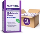 Natrol Advanced Sleep Melonatin 10mg, Dietary Supplement for Restful Sleep, Time Release Melonatin Tablet, 30 Hari Suply (Paket 12)