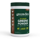 Greens First Original Greens Powder - 49 Superfoods - Organic Fruits & Vegies - Pregories, Progories & Digetical Enzymes - Antioksidant Smoothie - Dairy Free, Vegan, Non-GMO (Coklat, 30 Pelayan)