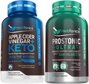 Herbtonics Apple Cider Vinegar Capsules Plus Keto BHB 124; Fat Burner & Weight Los Supplement for Women & Men - Prostate Dupport for Men 's Health 124; dengan Saw Palmetto Beta Sitosterol