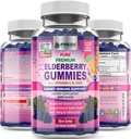 FRESH HEALTHCARE Elderberry Gummies with Vitamin C, Zinc & Sambucus Elderberry 30: 1 Ekstraksi - 100% Vegan - Imune Support untuk Dewasa & Anak - 120 Count Gummy Suplemen