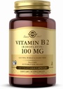 Solgar Vitamin B2 (Riboflavin) 100mg - 100 Vegetable Capsules - None-GMO, Vegan, Gluten Free, Dairy Free, Kosher - 100 Servis