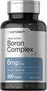 Horbäach Triple Boron Complex 6 mg Supplemen 124; 300 Tablets 124; karena Pria dan Wanita 124; Vegetarian, Non-GMO & Gluten Free 124; Triple Action Boron Citrate, Boron Glycinate, Boron Asparate
