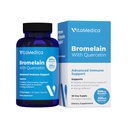 VitaMedica Bromelain & Quercetin Suplement - 500mg Bromelain 250mg Quercetin - 2400 GDU untuk kekebalan, Dukungan Gabungan, Inflammation dan Pemulihan Otot - 60 Vegan Capsules - 30 Pegawai