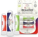 iBreathEZ Nasal Sinus Inhaler Kit Formulated by ENT Surgeons with Estible Oils for Energy, Stress, Dekontaminasi & Cold atau Allergy Relief (3 Pack)