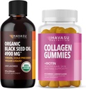 Cair minyak Benih Hitam + Kolagen Gummies Bundle