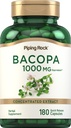 Piping Rock Bacopa Monnieri Suplemen 1000mg 124; 180 Capsules 124; Herbal Extract 124; Non-GMO & Gluten Bebas