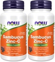 Suplemen SEKARANG, Sambucus Zinc-C dengan Konsentrat Elderberry dan Vitamin C, 60 Lozenges (Paket 2)