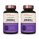 Live Conscious KSM-66 Ashwagandha Suplemen w / L Theanine & Alphawave - ZenWell Everyday Stress Relief, Cognitive, Brain Health - Ashwagandha for Men & Women - 60 Capsules (2- Pack)