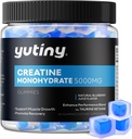 Creatine Monohydrate Filled Gummies, Creatine Monohydrate Chews for Men & Women, Extra Strength for Muscle Growth, Blueberry Flavor, 60 Chewables, 1 Bulan Supply