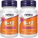Suplemen SEKARANG, Vitamin B-12 5.000 mcg, dengan Acid Folic, Kesehatan Sistem Gugup *, 60 Lozenges (Paket 2)