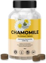 Amazing Botanicals Organic Chamomile Extract Tablet - Matricaria Chamomilla Plant - Based Supplemen - 10x Extract 2000 MG Setiap - Promes Relaxation - 30 tablet