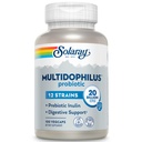 SOLARAIY Multidoblerus 12 Strain Probiotic 20 Milyar CFU, Problem for Digetical Health and Gut Health Support, Prebiotic Inulin, No Dairy, 50 Serv, 100 VevCaps