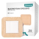 Dimora Silicone Foam Dressing with Border 20 Pack Adhesive 4 "x4" Waterproof Wound Bandage for Wound Care