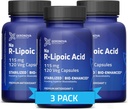 Geronova Research Bio- Enhanced R-Lipoic Acid, 115 mg Capsules - 12 Bulan Supply - Stabilisasi R Alpha Lipoic Acid dengan Enhanced Absorpsi - R Lipoic Acids Suplemen - 360 Count