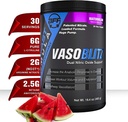 VASOBLITZ Award Memenangkan Dual Nitric Oxide Pre Workout dengan NO3T Arginine Nitrate, L- Citrulline, Betaine Anhidlous, Calcium Lactate, Caffeine Free for Muscular Endurance (30 Serving) (Watermelon)
