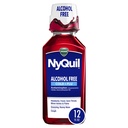 Vicks NyQuil, Alkohol Bebas, Batuk, Cold & Flu Relief, Sore Throat, Demam & Contraffic Relief, Berry, 12 Fl Oz