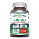 Amazing Formula Meltonain Chewable Supplemen: 124; 5 Mg Per Serving 124; 250 Tablet 14; Non-GMO 124; Gluten- Free 124; Dibuat di USA (Strawberry)