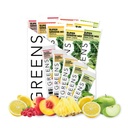 Clean Simple Eats Greens Variety 10 Pack, Greens Powder Mix, Packed with Superfood Chlorella & Spirulina, includes 5 Deticious Flavors: Peachy, Green Apple, Raspberry Leemonade, Sweet Lemon & Tropical