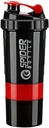 5 Dalam 1 Protein Sake Bottle - Seri Profesional Sake untuk Protein Shakes Dan Pra Workout Gym Bottle, Dengan Powder Storage, Pill Tray, Mixing Ball, Piala Shakes (merah)