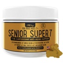 iHeartDogs Senior Super 7 Daily Dog Multivitamin - 7- 1 Vitamin for Dogs Supports Antioksidants, Progories, Lion 's Mane, Turkey Tail, & Ashwagandha for Longevity & Cognitive Boost