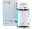 Hyalogik Beauty from In Hyaluronic Acid Gummies - Ideal for Skin Care and Hair Growth - Delicious Berry- Flavored Gummy Vitamin - Vegan & Gluten Free (60 Gummids)