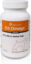VetOne O3 Omega Soft Gel untuk Medium Dogs - Dukungan Acid Gendut - Skin & Coat Suplemen - 60 Kapsul