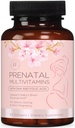 Prenatal Vitamin for Women with Folic Acid & DHA, Brain Development Suplemen & Omega 3, Multivitamin with Vitamin A, C, D, B6, B12 & Iron, Pregnancy Suplemen - 60 Softgeels