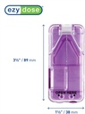 Ezy Dose Pill Cutter dan Splitter dengan Dispenser, Cuts Pills, Vitamin, Tablet, Pedang Baja Stainless, Perjalanan Sized, Warna Mei Vary (Paket 2)