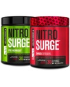 Jacked Factory Nitrospush Pre- Workout in Black Cherry & Black Cherry Nitrosurtle Shred Thermogenic Prework for Men & Women