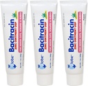 Globe (3 Pack) Bacitratin Zinc Olessed + Aloe 1oz - Antibiotik maksimum untuk Pengobatan Wound - Solusi Obat Topical untuk Cuts, Burns, Scrapes - Skin Infeksi & Esensial Bantuan Pertama