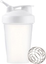 Shaker Bottle 12oz Protein Staker Plastic Bottle for Pre & Post Work with Twist and Lock Protein Box Storage, Portable Fitness Bottle for Fitness Entograsts Athletes (white, 12 oz)