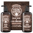 Viking Revolution Beard Wash and Beard Conditioner for Men with Argan Oil and Jojoba Oil