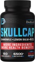 9in1 Skullcap Herb Tambahan 5 bulan untuk Kesehatan Tidur, Mood & Imune - 6500mg konsentrasi dengan Chamomile, Lemon Balm, Passion Flower, Ashwagandha & more, Non- GMO, Gluten- Free, 150 Vegan Capsules