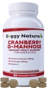 Cranberry D- Mannose for Dogs and Cats Urinary Tract Infeksi Support Prevents and Eliminates UTI, Bladder Infection Ginney Dukungan, Antioksidant (Single Power Tablet, 60 Count)