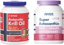 Krill Oil Omega 3 100mg softgels dan astaxanthin 12mg antioksidant suplemen Bundle