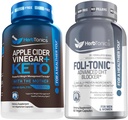 Herbtonics Apple Cider Venegar Capsules Plus Keto BHB 124; Fat Burner & Weight Looss Suplement for Women & Men - Foliic DHT Blocker & Host Supplemen 124; Hair Thinning Treatment