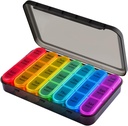 7 hari Pill Box Organiser 3 kali Kotak Penyimpanan Obat-obatan Harian harian, Tabor Obat-obatan Pekan Pengorganisasi Moisture- Bukti BPA Free Travel Dosette Kasus untuk Hold Vitamin, Cod Liver Oil, Suplemen