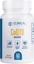 Efek Clinical CoQ10 Tambahan - Koenzim Q10 200mg - 30- Hari Suppply - Ubiquinone antioksidant Suplemen untuk Kesehatan Jantung, Fungsi Kognitive dan Dukungan Energi - 1 Capsule sehari - Dibuat di Amerika Serikat