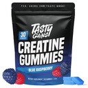 TastY GAINS Creatine Gummies - 90g dari Creatine Monohydrate - Persediaan Kerja - Bangun Muscle & Boost Power for Men & Women - Dibuat di USA - Non GMO - Vegan Friendly (Large, Blue Raspberry)