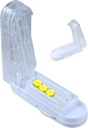 Adjustable Pill Cutter Splitter untuk Pil Kecil dan Kecil, Pil Larger, Pill Splitter dengan Perangkat Cinter Accurately Cuts Multiple Pills suatu waktu, Tablet Cutter dengan Tersembunyi Sharp Blade