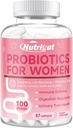 Produksi Perempuan 100 Milyar CFUs Probiotic dan Pregities dengan Enzimes Digetical untuk Kesehatan Gut, Progories Vaginal dengan Cranberry dan D- Mannose untuk Kesehatan Trakta Uriner, PH Saldo, 87 Kapsul