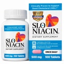 Slo- Niasin Vitamin B3 500 Mg - Peluncuran Niasin untuk Kesehatan Jantung, Energi Boost, Kesehatan Skin, Gula Darah Sehat - 100 Kapsul