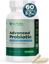 Support Digetives LaPura Advanced Probiotic - Premium Digetical Support for Gut & Imune Health, 60 Capsules - 5.75 Milyar CFU Progine Included DE111 Strain (Bacillus subtilis) - Non-GMO, Gluten- Free, Made in USA