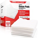 EVERLIT [Extra-Thick] 4 "x4" Sterile Gauze Pad 12- Ply, 100 Pack, Individual Wrapped, Ultra Absorbend Large Non- Woven Medical Gauze Slote Rumah Pertama Aid Kit