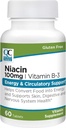 Kualitas Pilihan Niasin (Vitamin B3) Energi & Cikulasi Dukungan 100 mg Tambahan, 60 Botol Count
