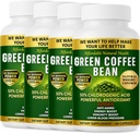 Green Coffee Bean Extract, 100% Pure Green Coffee Bean Capsules, 50% Chlorogenic Acid, 10.000 mg Strength, 240 Kapsul, 8 Bulan Supply, Non-GMO dan Gluten Free, Tradisional Herbal Suplemen